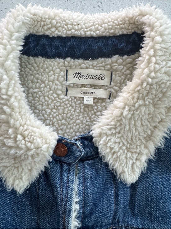 Madewell Jackets & Blazers - Madewell Denim Jacket with Cream Sherpa Collar